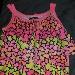 Girls 2t limited too neon heart dress